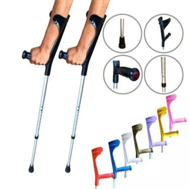 Imagem de Par Bengala Muleta Regulável Altura Braço Várias Cores Alo - Alo Ortop