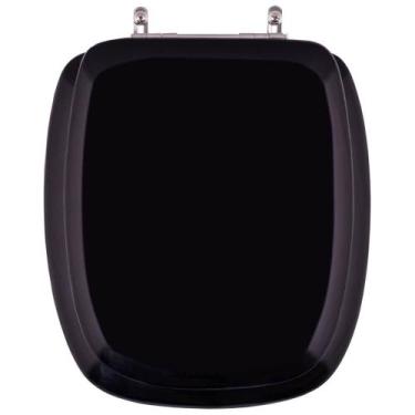 Imagem de Assento Sanitário Almofadado Primula Plus Preto para vaso Fiori - Pont