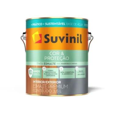 Imagem de Esmalte Preto Cor E Proteção Base Água Suvinil 3,6L - SUVINIL - B.A.-M
