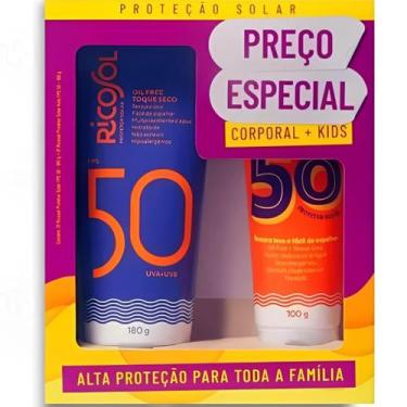 Imagem de Kit Ricosol Protetor Solar Corporal FPS 50 + Protetor Solar Kids FPS 5