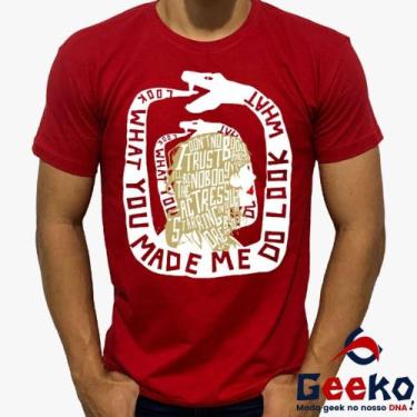 Imagem de Camiseta Taylor Swift 100% Algodão Pop Geeko, Vermelho gola careca, M