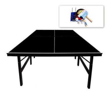 Imagem de MESA DE PING PONG MDP 15mm COR PRETA 1010 KLOPF + KIT COMPLETO 5031 KL