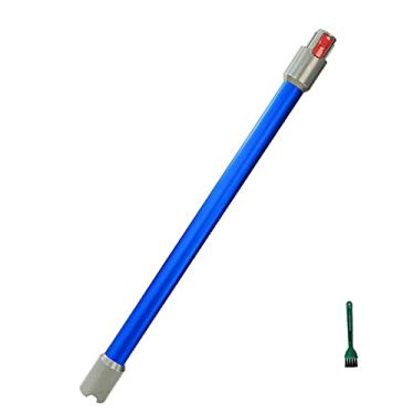 Imagem de EZ SPARES Varinha de extensão de liberação rápida, compatível com aspirador de pó sem fio Dyson V7, V8, V10 e V11, substituição de varinha a vácuo, tubo de alumínio com tinta spray (azul)
