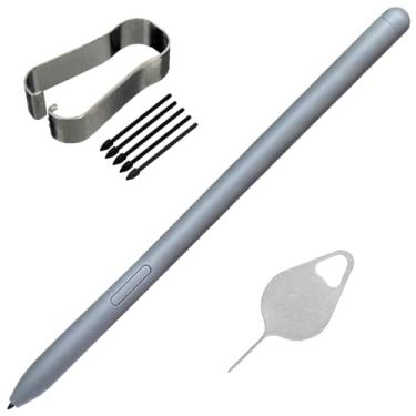 Imagem de Tab S9 FE Caneta Stylus Galaxy Tab S9 Series S Caneta de substituição Tab S9+ Caneta Stylus para Samsung Galaxy Tab S9 Ultra Pen Tab S9FE S Caneta com pontas Peça de reparo (sem Bluetooth) (cinza)