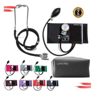 Imagem de Kit Esfigmomanometro + Estetoscopio Duplo - G-TECH,  Preto