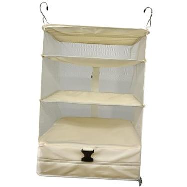 Imagem de WeiLaiKeQi Suporte de prateleira para armário, de armazenamento suspenso com várias prateleiras, Branco, Tamanho real