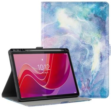 Imagem de Derwere Capa para Lenovo Tab M11 com suporte para caneta, capa magnética ultrafina para tablet Lenovo Tab K11 LTE infantil, nuvem de cor