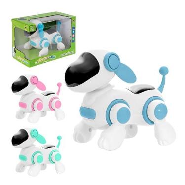 Imagem de Cachorro Robô Com Face Digital Ensina Brinquedo Luz E Som - outro, Azu