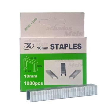 Imagem de Grampo Grampeador Tapeceiro 8mm, 10mm Profissional Caixa 1000 Unidades