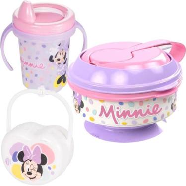 Imagem de Kit Copo Transição Bebe Pote Amassador Papinha Minnie - Plasutil