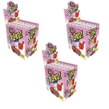 Imagem de Pirulito Explosivo Frutas Vermelhas Com Muito Sabor 3 Caixas - Danilla