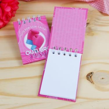 Imagem de Kit 10 Blocos Personalizado Outubro Rosa - Artelembranca 