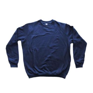 Imagem de Agasalho Blusa de Moletom Flanelado Leve Unissex Fechado Sem Capuz Mas