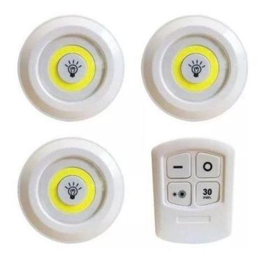 Imagem de Kit  3 Spot Lâmpada luz fria Led Controle Remoto - ZEM