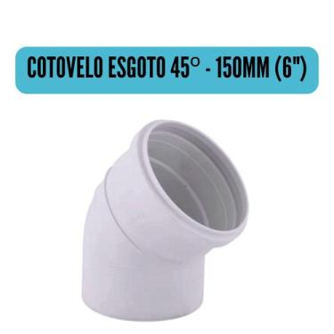Imagem de Conexões de Esgoto 150mm 6" Branco/Cotovelo/Luva/Tee/Caps/Junção/Luva 