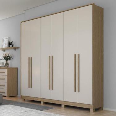 Imagem de Guarda Roupa Casal 6 Portas Rimo New Paranoá - Móveis Rimo, Carvalho/O
