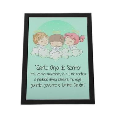 Imagem de Quadro Com Moldura Oração Santo Anjo - Quadros Tac