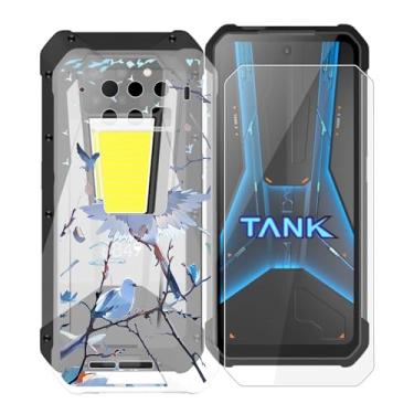 Imagem de KJYFOANI Capa para celular Unihertz 8849 Tank 3 Pro com [1 unidade] protetor de tela, capa protetora de silicone macio transparente, capa ultrafina anti-queda para Unihertz 8849 Tank 3 Pro (6,7