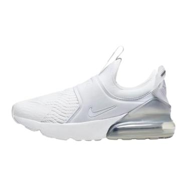 Imagem de Nike Tênis infantil Air Max 270 Extreme, Branco/branco-metálico prateado, 10.5 Little Kid