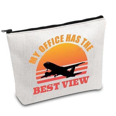 Imagem de Bolsa de maquiagem para comissária de bordo de piloto bolsa de zíper bolsa de presente para tripulação de voo bolsa cosmética aeromoça nova presente piloto, Visualização do escritório