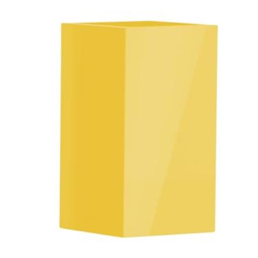 Imagem de Vaso Fibra De Vidro Quadrado Texas M 65cm Vietnamita Grande Decorativo (Amarelo)