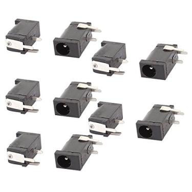 Imagem de uxcell 10 peças 3,5 mm x 1,3 mm DC Power Jack Tomada Conector Porta de Carregamento