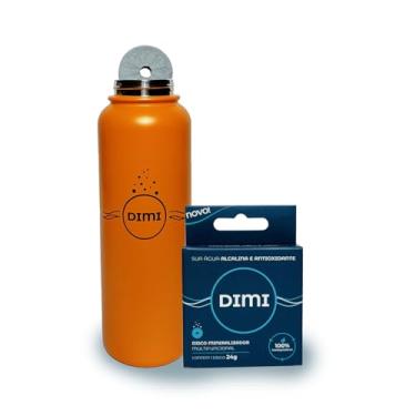 Imagem de Kit Dimi Adventure. Água Alcalina e Antioxidante Sempre à Mão. 1 Disco Mineralizador + Garrafa Térmica (1,2L) | Água Alcalina, Antioxidante e Rica em Minerais | Hidratação Saudável.