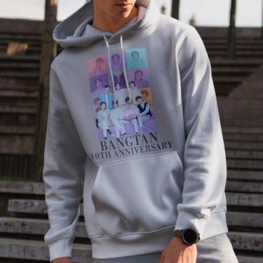 Imagem de Moletom Com Capuz Bts10th Anniversary Integrantes Bangtan Boy Grupo Kp