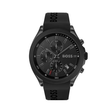 Imagem de Relógio masculino analógico de quartzo Hugo Boss com pulseira de silicone 1513720