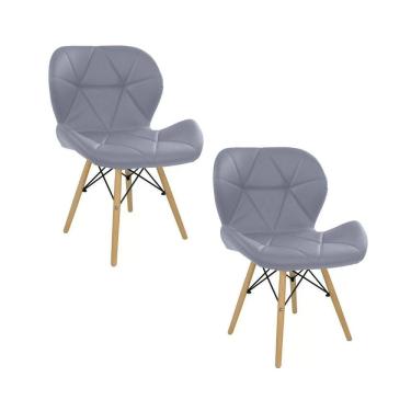 Imagem de Cadeira Estofada Eiffel Slim Wood Pés de Madeira