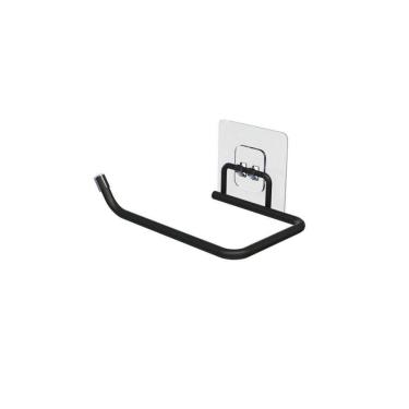 Imagem de Porta Papel Higiênico Banheiro Com Adesivo - Stolf Preto