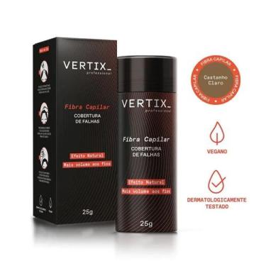 Imagem de Fibra capilar para cabelos castanho claro 25g 2814 - VERTIX