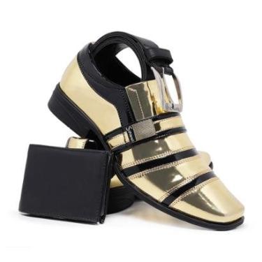 Imagem de Kit Sapato Social Cinto E Carteira Luxo 853 Envernizado Leve Casual-Masculino