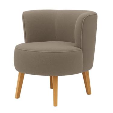 Imagem de Cadeira Moderna para Recepção Clinica Tecido Boucle Elegante Confortavel MOBLAN decor (Cappuccino)