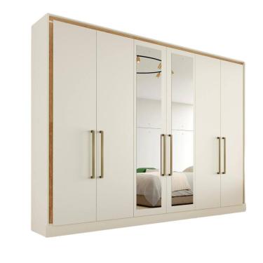 Imagem de Guarda Roupa Argos 6 Portas Espelhado MDF - MadeMarcs