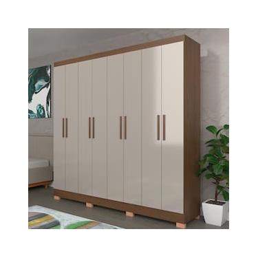 Imagem de Guarda-Roupa Bartira Porto com 8 Portas e 4 Gavetas - 219,2 de largura