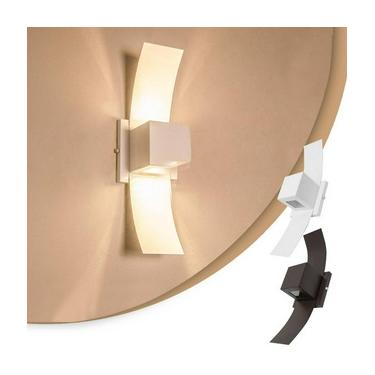 Imagem de Arandela Luminária Aba Externa Parede Muro Efeito 2 Focos ARANDELA:Branco