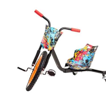Imagem de Triciclo Drift Infantil Gira 360 Graus, 4 Ajustes de Comprimento, Pedal Ajustável, Design Colorido (MD02)