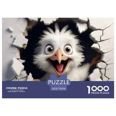 Imagem de Pássaro 1000 peças animal 3D para adultos quebra-cabeça divertido educação jogo alívio de estresse brinquedo intelectual decoração de jogo desafio educacional 1000 peças (75 x 50 cm)