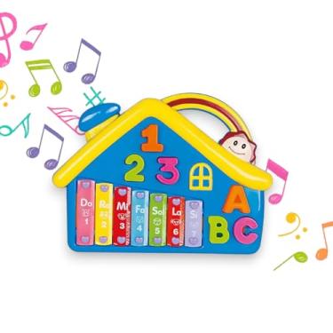 Imagem de Brinquedos Pianinho Xilofone Infantil Musical 7 Notas Metalofone