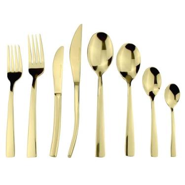 Imagem de Faqueiro Ravel em aco inox 48 pecas cor champanhe-CHAMPANHE - Fracalanza- Full Fit