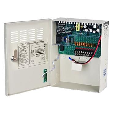 Imagem de XENOCAM 9 Canais 12 V 10 A Dc Gabinete De Caixa Metal Regulado Fonte Alimentação Com Bateria Reserva Para Alarmes Contra Roubo Câmeras Cctv Controle Acesso Ptz