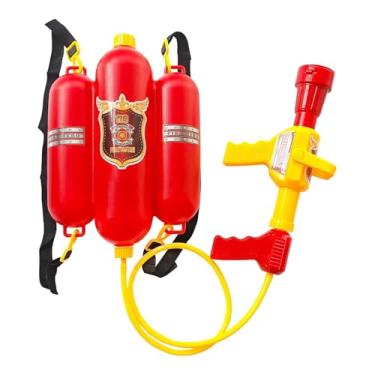 Imagem de MERIGLARE Mochila de bombeiro, brinquedo aquático, extintor de brinquedo em formato de extintor de incêndio, pulverizador de água para piscina, parque e praia