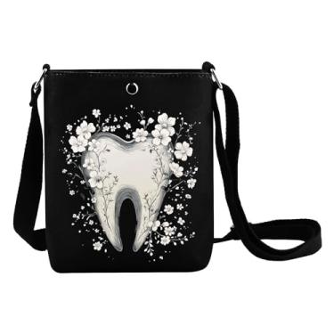 Imagem de JNIAP Bolsa tiracolo para dentista, presente de dentista, presente de assistente dentário, higienista dentário, presente de esquadrão dentário, Big Tooth Cb