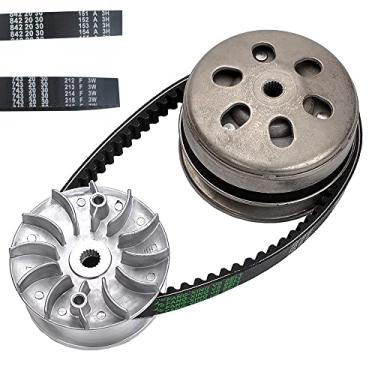 Imagem de O conjunto CVT de embreagem 743+842 Gy6-150cc inclui montagem de embreagem e conjunto de variador com correia 743+842, adequado para GY6 125cc e 150cc 4-Stroke Engine Scooter ATV