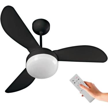 Imagem de Ventilador de Teto Ventisol Fênix Inverter 3 Pás LED Preto Bivolt com Controle Remoto – 17334