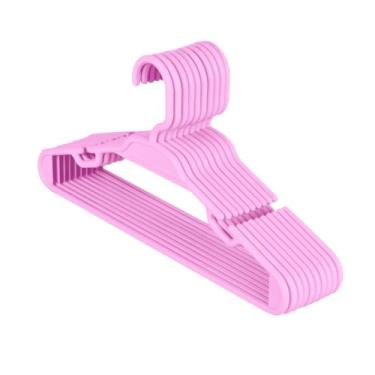 Imagem de Kit de Cabides Infantis para Bebê, Escolha Cores e Quantidades (25, Rosa)