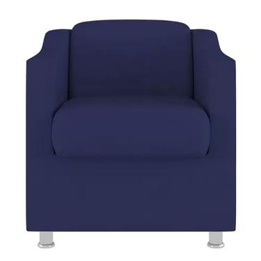 Imagem de Poltrona Bia Decorativa Reforçada Recepção Clinica Salão Sala De Estar Suede Azul Marinho
