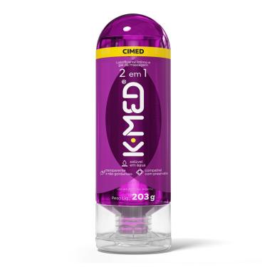 Imagem de Gel De Massagem E Lubrificante Íntimo K-Med 2 Em 1 - 203g
