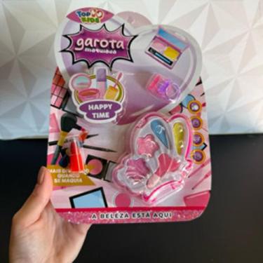 Imagem de Estojo de maquiagem infantil para crianças com batom e anel - toys kid